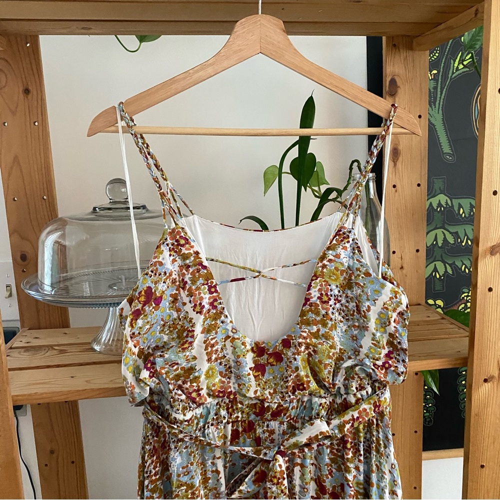Free People Valerie Multicolor Floral Boho Maxi Dress Small - Picture 8 of 16